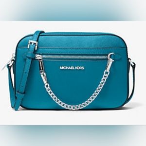 Micheal Kors Jet Set Chain Crossbody Lagoon